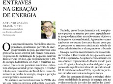 ENTRAVES NA GERAÇÃO DE ENERGIA